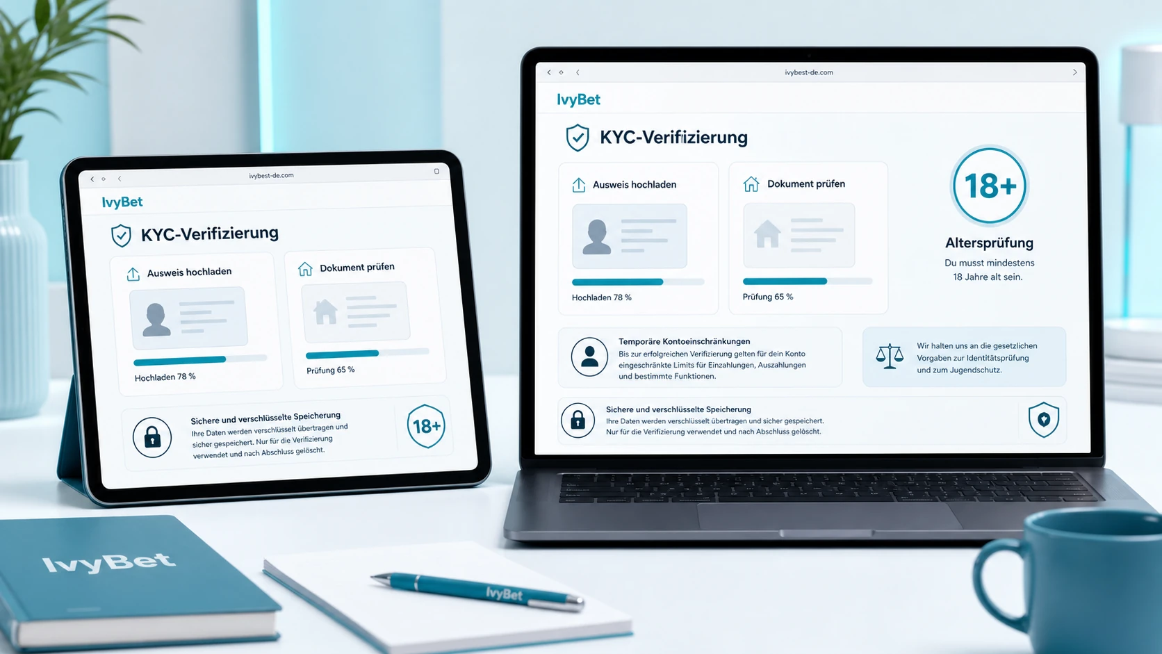 4. KYC-Verifizierung: Altersprüfung und Dokumenten-Upload